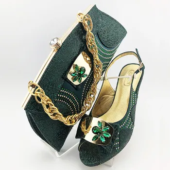 Popular party set matching dark green high heel shoes and evening handbag set latest sandals with bag MM1111 Heel Height 7cm
Popular party set matching dark green high heel shoes and evening handbag set latest sandals with bag MM1111 Heel Height 7cm