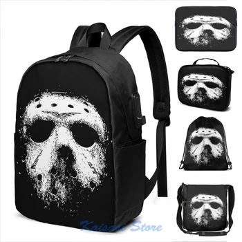 Funny Graphic print Jason Voorhees Hockey Mask USB Charge Backpack men School bags Women bag Travel laptop bag
Funny Graphic print Jason Voorhees Hockey Mask USB Charge Backpack men School bags Women bag Travel laptop bag