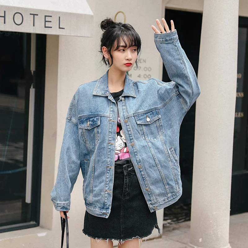Photo Shoot Jeans Coat WOMEN'S Dress Students BF Style Loose-Fit Mid-length Casual Japanese-style Fashion Long Sleeve Jacket Wom
Photo Shoot Jeans Coat WOMEN'S Dress Students BF Style Loose-Fit Mid-length Casual Japanese-style Fashion Long Sleeve Jacket Wom