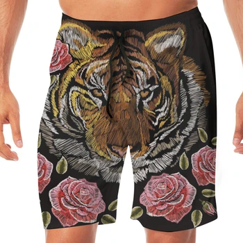 Summer men's beach shorts Colorful Floral Roses And Japanese Tiger shorts men's short trousers
Summer men's beach shorts Colorful Floral Roses And Japanese Tiger shorts men's short trousers