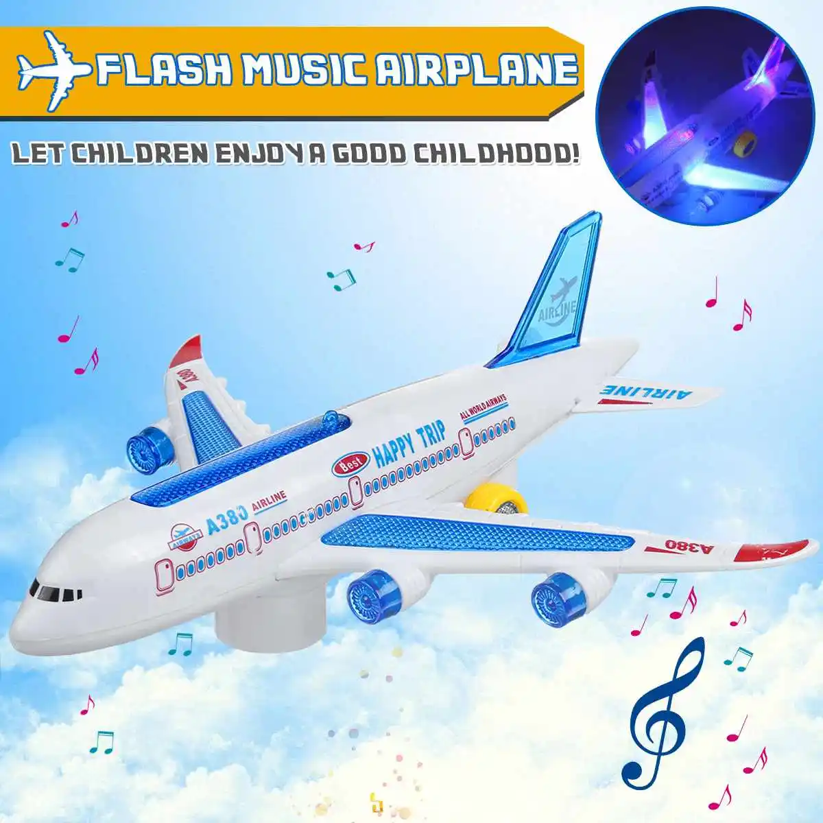 DIY Assembly Airbus Aircraft Autopilot Flash Sound Aircraft Music Lighting Toys Electric Airplane DIY Toy for Children Kids Gif
DIY Assembly Airbus Aircraft Autopilot Flash Sound Aircraft Music Lighting Toys Electric Airplane DIY Toy for Children Kids Gif