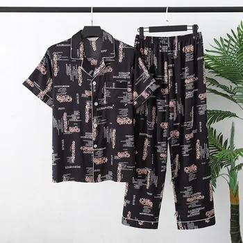 2020 New Style Men Viscose Set Pajamas Spring And Summer Short Sleeve Thin Model Silk Home Wear Large Size Men'S Pajama
2020 New Style Men Viscose Set Pajamas Spring And Summer Short Sleeve Thin Model Silk Home Wear Large Size Men'S Pajama