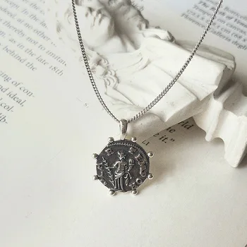 100% Authentic 925 Sterling silver Retro figure portrait Disc COin Pendant Necklace Guard FINE Jewelry TLX504
100% Authentic 925 Sterling silver Retro figure portrait Disc COin Pendant Necklace Guard FINE Jewelry TLX504