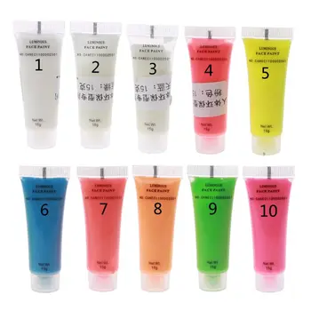 10 Color Glow in The Dark Liquid Luminous Pigment Non-Toxic Blacklight Face and Body Paint Neon Fluorescent Tubes 0.52oz
10 Color Glow in The Dark Liquid Luminous Pigment Non-Toxic Blacklight Face and Body Paint Neon Fluorescent Tubes 0.52oz