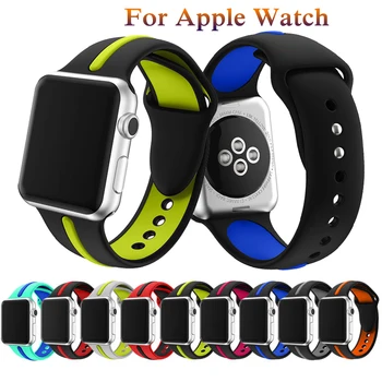 Double color fashion silicone straps For Apple Watch 40mm 44mm 38mm 42mm smart watch bands for Apple Watch series 4 3 2 1 iWatch
Double color fashion silicone straps For Apple Watch 40mm 44mm 38mm 42mm smart watch bands for Apple Watch series 4 3 2 1 iWatch