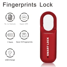 Smart Fingerprint Padlock Keyless USB Rechargeable Fingerprint Lock Mini Portable Anti-theft Security Lock For Handbag Cabinet
Smart Fingerprint Padlock Keyless USB Rechargeable Fingerprint Lock Mini Portable Anti-theft Security Lock For Handbag Cabinet