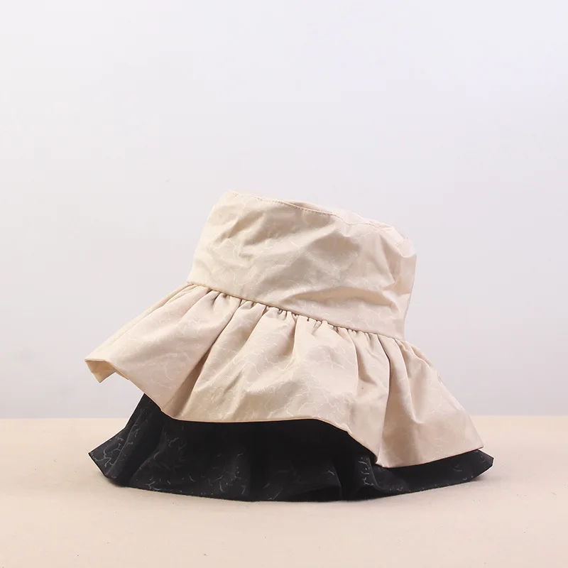 Hot Selling Summer Solid Color Frilly Bucket Fisherman Hat Women Female Small Sunshade Basin Sun Hat 2020 New Fashion
Hot Selling Summer Solid Color Frilly Bucket Fisherman Hat Women Female Small Sunshade Basin Sun Hat 2020 New Fashion