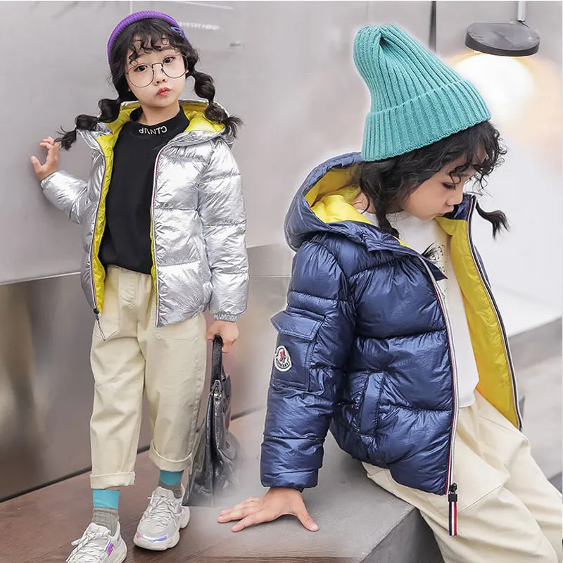 Girls winter coat shiny Silver pink snowsuit kids down jacket Boys Hooded Coat parka children Outerwear wear 3-10years
Girls winter coat shiny Silver pink snowsuit kids down jacket Boys Hooded Coat parka children Outerwear wear 3-10years