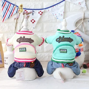 Teddy Small Cat Dog Knitted Jeans Cotton Coat 2019 New Design Cute Patchwork Pet Winter Warm Fleece Jacket XS-XL
Teddy Small Cat Dog Knitted Jeans Cotton Coat 2019 New Design Cute Patchwork Pet Winter Warm Fleece Jacket XS-XL