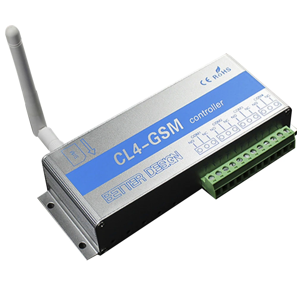4 Channels GSM Wireless Mobile Phone Remote Control Switch Controller Relay Intelligent Switch Phone Call SMS Pump Remote Switch
4 Channels GSM Wireless Mobile Phone Remote Control Switch Controller Relay Intelligent Switch Phone Call SMS Pump Remote Switch