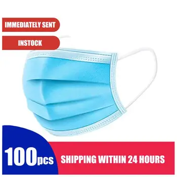 100pcs Disposable Mask Face 3 Layer Nonwove Filter Disposable Mouth Mask Filter Earloop Breathable Melt-blown Masks
100pcs Disposable Mask Face 3 Layer Nonwove Filter Disposable Mouth Mask Filter Earloop Breathable Melt-blown Masks