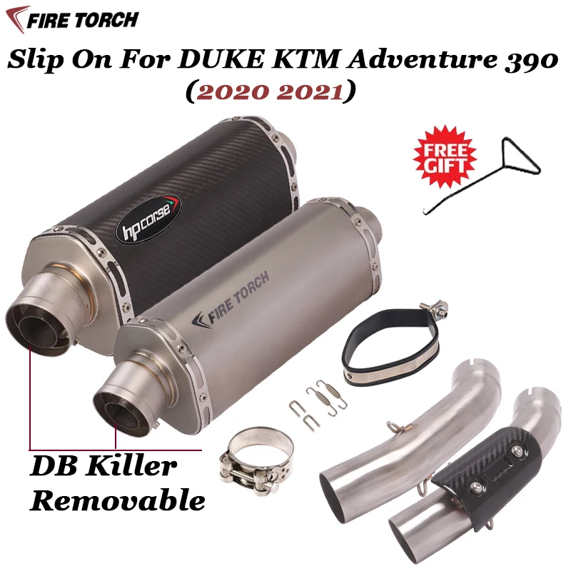 

Motorcycle Exhaust System Modified Muffler Escape Mid Link Pipe For DUKE KTM 250 390 RC390 ADV Adventure Husqvarna 401 2020 2021