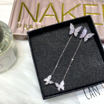 Silver Plated Color Butterfly Crystal Earrings Women Dazzling Micro CZ Zircon Cool Unique Ear Bone Earring Christmas Gift Bijoux 
Silver Plated Color Butterfly Crystal Earrings Women Dazzling Micro CZ Zircon Cool Unique Ear Bone Earring Christmas Gift Bijoux