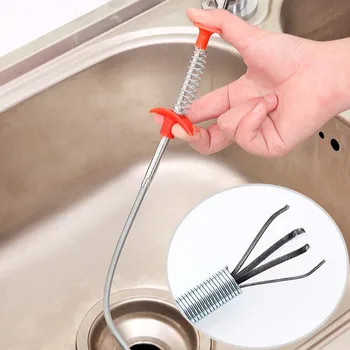 60cm Kitchen Sink Drain Snake Drain Cleaner Sticks Sewer Pipe Dredge with Claws Spring Pipe Dredging Tools Hone Cleaning tools
60cm Kitchen Sink Drain Snake Drain Cleaner Sticks Sewer Pipe Dredge with Claws Spring Pipe Dredging Tools Hone Cleaning tools