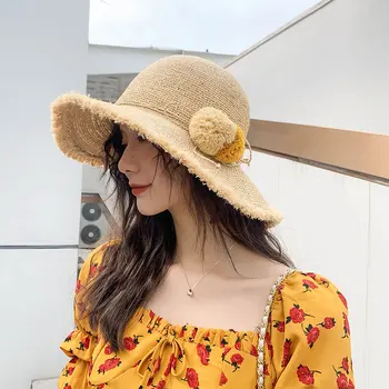 2020 Women Fashion Temperament Dome Weave Straw Hat Simple Rough Selvedge Bucket Hat Statement Beach Sun Hat Lady Tourism Hat
2020 Women Fashion Temperament Dome Weave Straw Hat Simple Rough Selvedge Bucket Hat Statement Beach Sun Hat Lady Tourism Hat