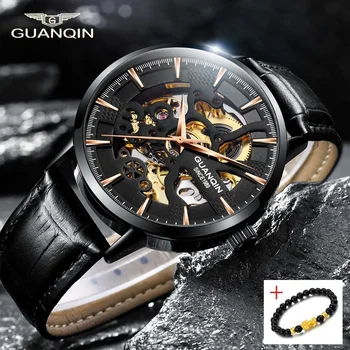 GUANQIN 2020 New Watch Men Skeleton Automatic Mechanical Gold Mens Top Brand Luxury Leather Watches Waterproof Casual Male Clock
GUANQIN 2020 New Watch Men Skeleton Automatic Mechanical Gold Mens Top Brand Luxury Leather Watches Waterproof Casual Male Clock