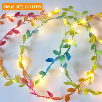 6.6ft 2m 20 LED tiny leaves garland fairy light led copper wire Battery string lights for Wedding
6.6ft 2m 20 LED tiny leaves garland fairy light led copper wire Battery string lights for Wedding