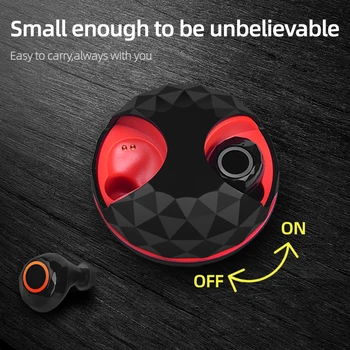 TWS T5 Bluetooth 5.0 Earphones True Wireless in-Ear Earbuds Waterproof Mini Headset 3D Stereo Sound Sport Earphone
TWS T5 Bluetooth 5.0 Earphones True Wireless in-Ear Earbuds Waterproof Mini Headset 3D Stereo Sound Sport Earphone