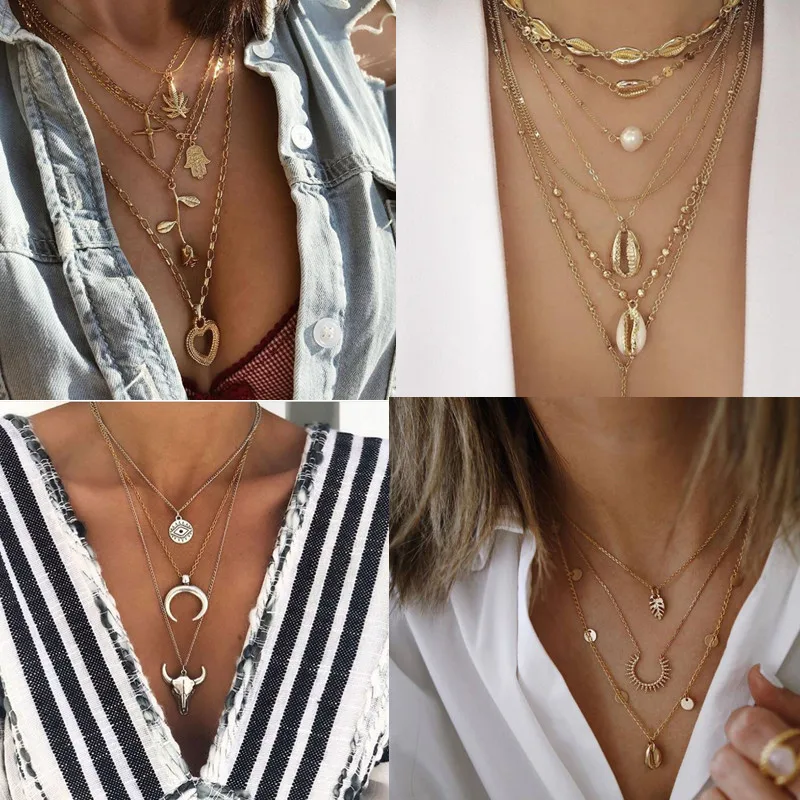 DIEZI Multilayer Vintage Chain Necklace for Women Bohemian Simple Moon Eyes Horn Pendant Choker Necklace Party Jewelry
DIEZI Multilayer Vintage Chain Necklace for Women Bohemian Simple Moon Eyes Horn Pendant Choker Necklace Party Jewelry