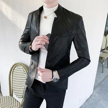 2019 casual leather suit male stand collar new Korean version of the young hair stylist handsome small West Slim coat trend
2019 casual leather suit male stand collar new Korean version of the young hair stylist handsome small West Slim coat trend