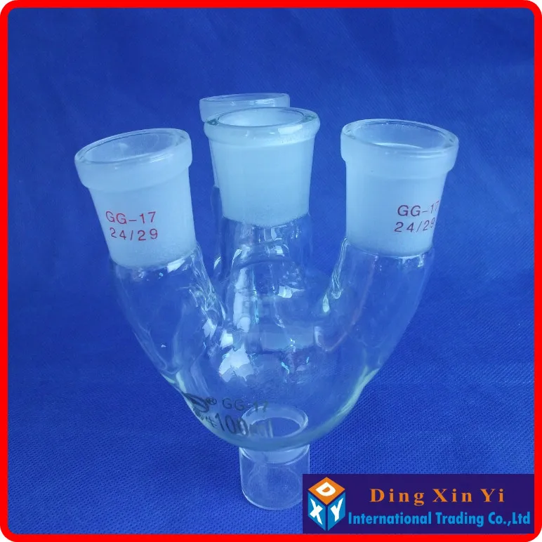 100ml 24/29 four necks round-bottom flask Flask round bottom with short neck standard ground mouth |