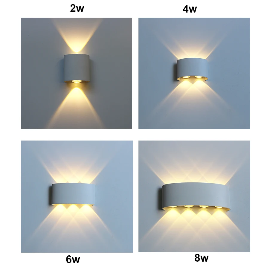 

Modern Led Wall Lamp Outdoor Stair Light Fixture Bedside Loft Living Room Up Down Home Hallway Lampada 2W 4W 6W 8W Wall Sconces
