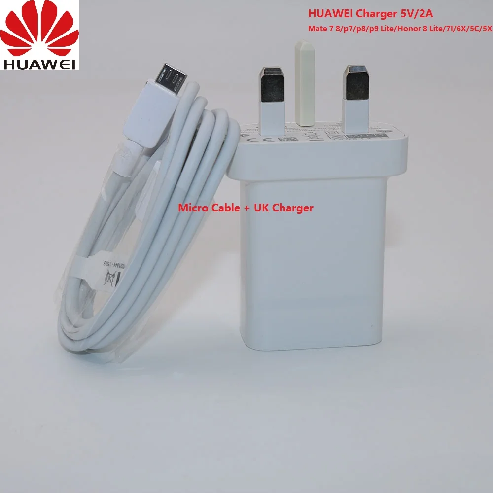 Оригинальный HUAWEI Британский стандарт адаптер зарядного устройства 5 V/2A для
