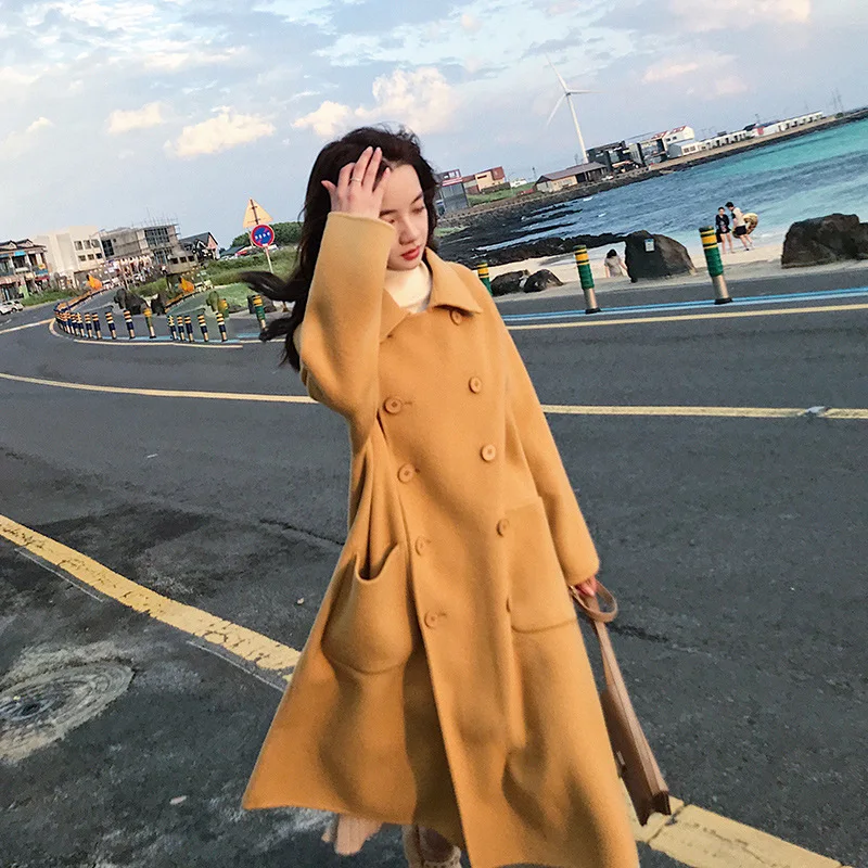 Photo Shoot Woolen Jacket Women's Mid-length 2020 Autumn And Winter Hepburn Wind Short-height-over-the-Knee Yellow Overcoat
Photo Shoot Woolen Jacket Women's Mid-length 2020 Autumn And Winter Hepburn Wind Short-height-over-the-Knee Yellow Overcoat