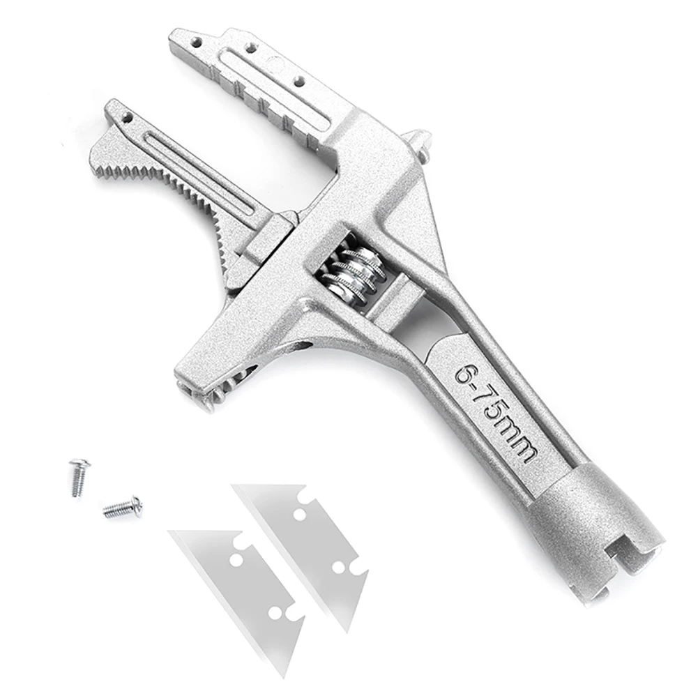 Multifunctional Universal Spanner Water Pipe Sink Repair Tool Bathroom Wrench Large Open Adjustable Spanner with Blades
Multifunctional Universal Spanner Water Pipe Sink Repair Tool Bathroom Wrench Large Open Adjustable Spanner with Blades
