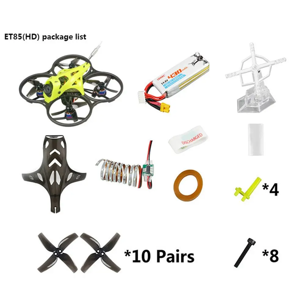 LDARC ET85 HD 87.6mm F4 4S Cinewhoop FPV Racing Drone with 3-Blade Propeller PNP BNF w/Caddx Turtle V2 1080P Camera
LDARC ET85 HD 87.6mm F4 4S Cinewhoop FPV Racing Drone with 3-Blade Propeller PNP BNF w/Caddx Turtle V2 1080P Camera