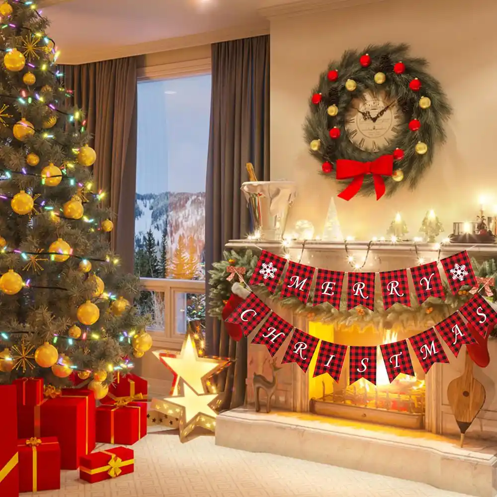 qifu merry christmas banner christmas decorations for home crist