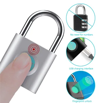 Luggage Fingerprint Padlock USB Smart Keyless Lock Zinc Alloy Induction Lock Multi-Recorded Door Lock
Luggage Fingerprint Padlock USB Smart Keyless Lock Zinc Alloy Induction Lock Multi-Recorded Door Lock