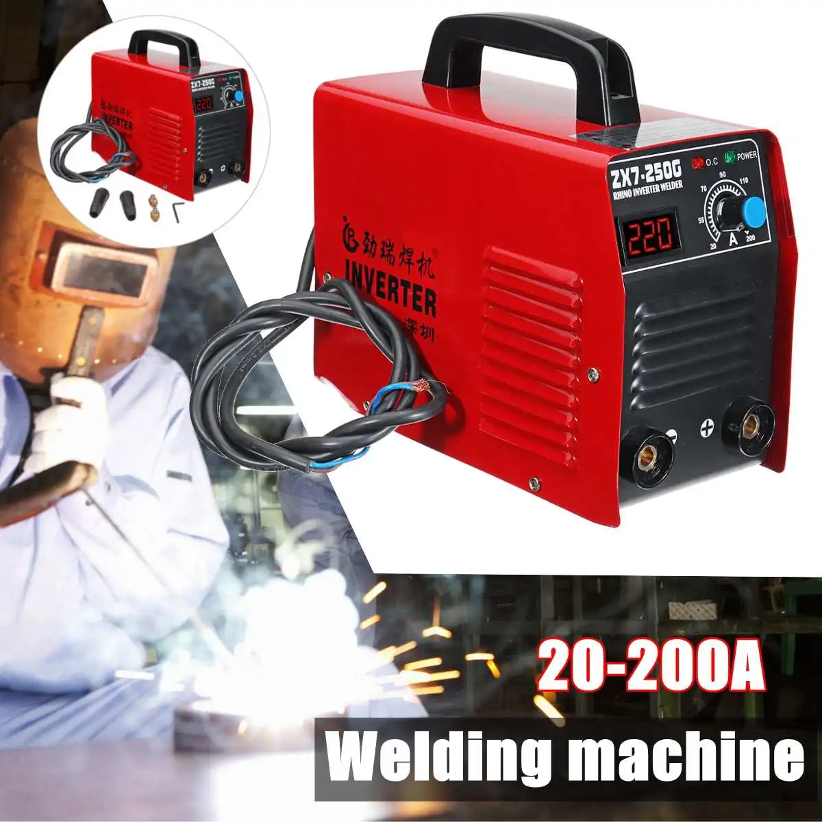 DC Inverter ARC Welder 220V IGBT MMA Welding Machine 200Amp 60W Welding Inverter Machine for Home Beginner Lightweight Efficient
DC Inverter ARC Welder 220V IGBT MMA Welding Machine 200Amp 60W Welding Inverter Machine for Home Beginner Lightweight Efficient