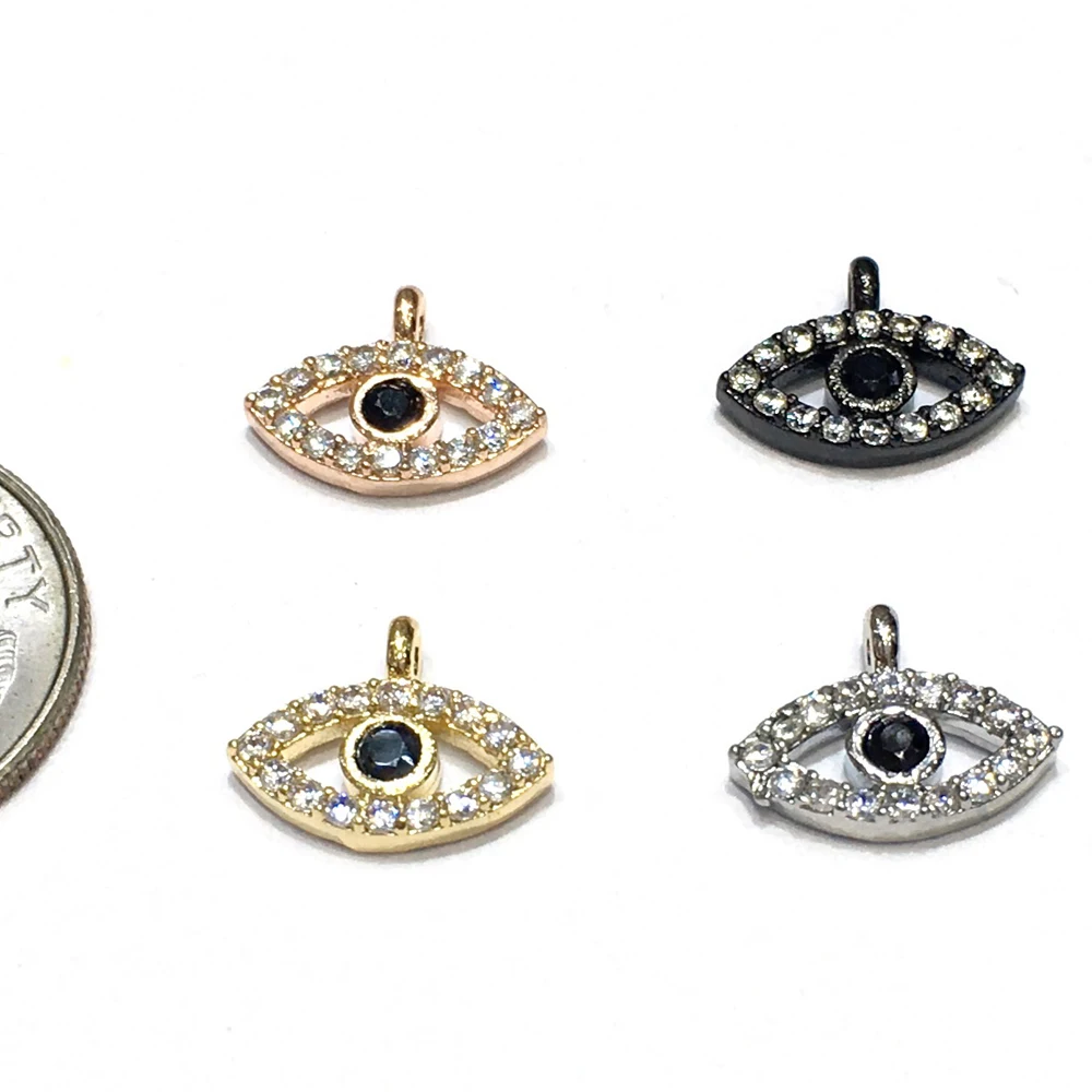 6x10mm Brass Micro Pave CZ Zircon Evil Eye Spacer Charm Finding Bead Accessories For Bracelet Necklace DIY Jewelry Design Making
6x10mm Brass Micro Pave CZ Zircon Evil Eye Spacer Charm Finding Bead Accessories For Bracelet Necklace DIY Jewelry Design Making