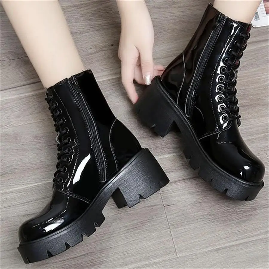 Women Shoes Punk Ankle Martens Boots Patent Pu Upper Increased Thick Platform Martin Boot Botas De Mujer Female Ladies Shoes Bot
Women Shoes Punk Ankle Martens Boots Patent Pu Upper Increased Thick Platform Martin Boot Botas De Mujer Female Ladies Shoes Bot