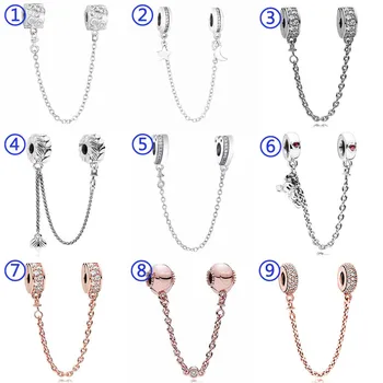 Sparkling Moon & Star Elegance Arcs of Love Safety Chain Beads Fit Bracelet 925 Sterling Silver Charm DIY Jewelry 
Sparkling Moon & Star Elegance Arcs of Love Safety Chain Beads Fit Bracelet 925 Sterling Silver Charm DIY Jewelry