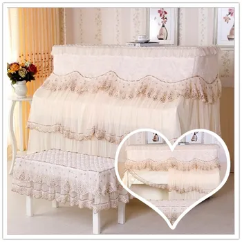 Lace piano dust cover polyester lace piano stool cover Korean piano full cover universal size piano cover cloth
Lace piano dust cover polyester lace piano stool cover Korean piano full cover universal size piano cover cloth