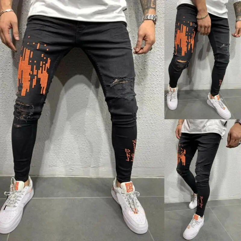 Men's Skinny Ripped Pant Biker Casual Frayed Stretchy Slim Fit Trousers Pencil Pant 2019 Autumn New
Men's Skinny Ripped Pant Biker Casual Frayed Stretchy Slim Fit Trousers Pencil Pant 2019 Autumn New