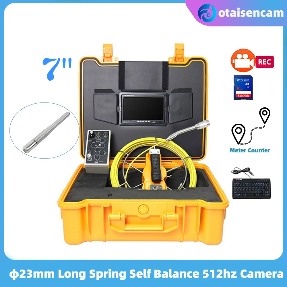 WOPSON 23mm Long Spring Self Balance 512hz Camera Drain Pipe Inspection Endoscope 7" Screen DVR Keyboard Meter Counter 5mm Cable
WOPSON 23mm Long Spring Self Balance 512hz Camera Drain Pipe Inspection Endoscope 7" Screen DVR Keyboard Meter Counter 5mm Cable
