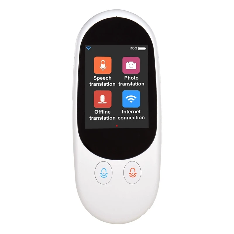 Smart Language Voice Translator Device Translation 51 Languages 2.4 Inch PressScreen Rechargeable Battery Support Photo Translat
Smart Language Voice Translator Device Translation 51 Languages 2.4 Inch PressScreen Rechargeable Battery Support Photo Translat