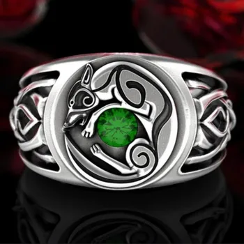 Simple Retro Fox Ring Green Zircon Men's Ring New Simple Creative Fashion Birthday Party Jewelry Holiday Gifts Wholesale
Simple Retro Fox Ring Green Zircon Men's Ring New Simple Creative Fashion Birthday Party Jewelry Holiday Gifts Wholesale