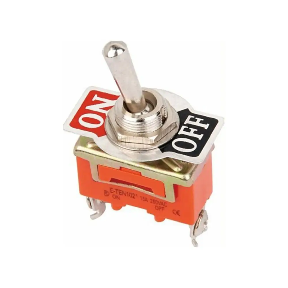 Free Shipping 1pcs Good Quality E-TEN1021 2-Pin SPST 2 Terminal ON-OFF 15A 250V Toggle Switch orange
Free Shipping 1pcs Good Quality E-TEN1021 2-Pin SPST 2 Terminal ON-OFF 15A 250V Toggle Switch orange
