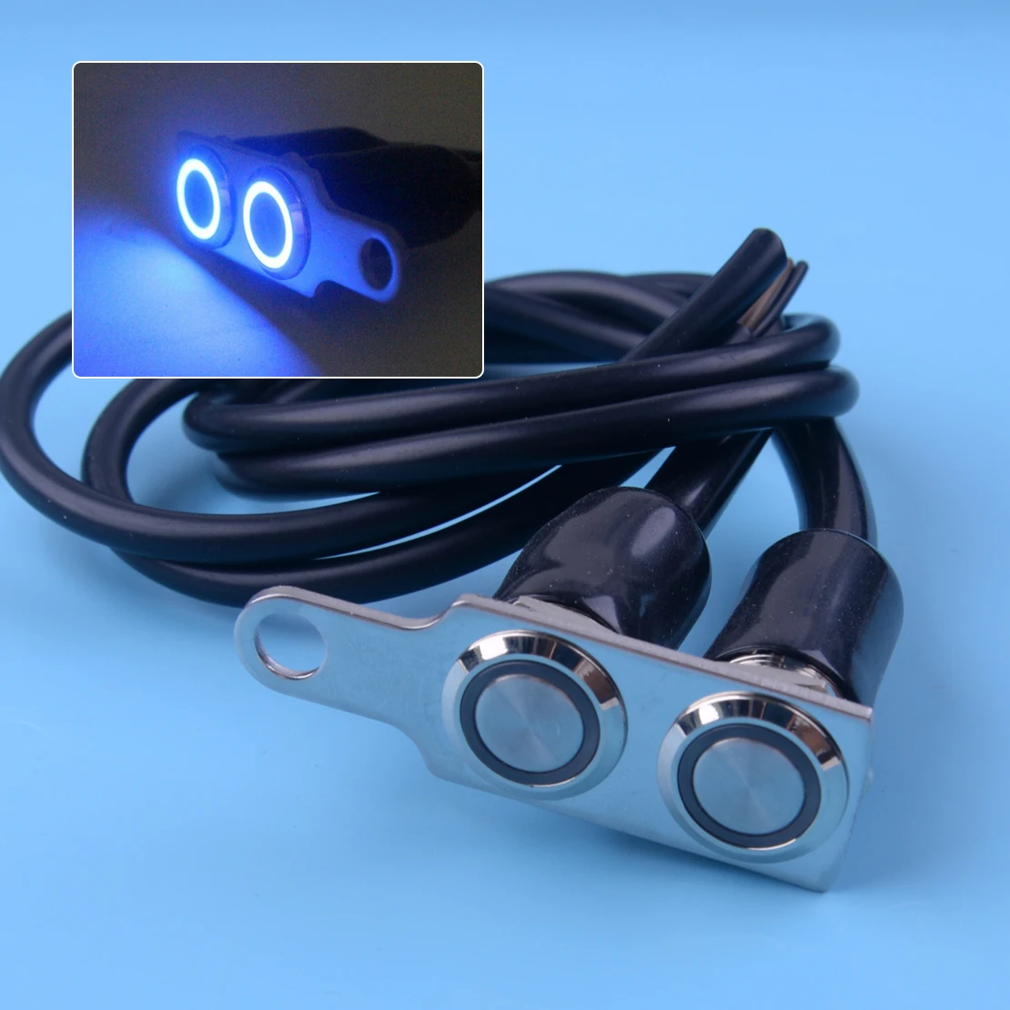 DWCX Universal 12V Waterproof Motorcycle Blue Head Light LED Handlebar Double ON OFF Switch Push Button
DWCX Universal 12V Waterproof Motorcycle Blue Head Light LED Handlebar Double ON OFF Switch Push Button