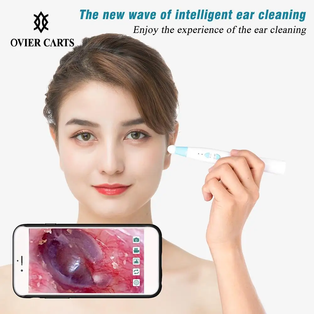 Ear Spoon Endoscope WiFi Otoscope 6PCS LED 720P HD Camera Visual Earpick 70 Degree View Angle Inspection Earwax Cleaning Tool
Ear Spoon Endoscope WiFi Otoscope 6PCS LED 720P HD Camera Visual Earpick 70 Degree View Angle Inspection Earwax Cleaning Tool