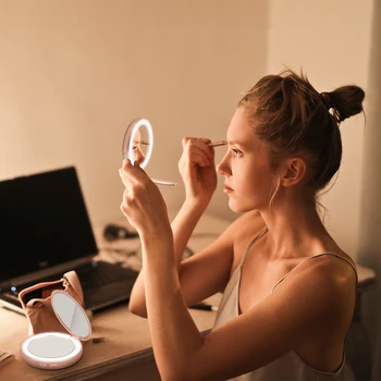 Makeup Mirror Novelty Lighting With 1x/3x Magnified Mirror Fill-In Light For Friends Girls Mom Gifts
Makeup Mirror Novelty Lighting With 1x/3x Magnified Mirror Fill-In Light For Friends Girls Mom Gifts