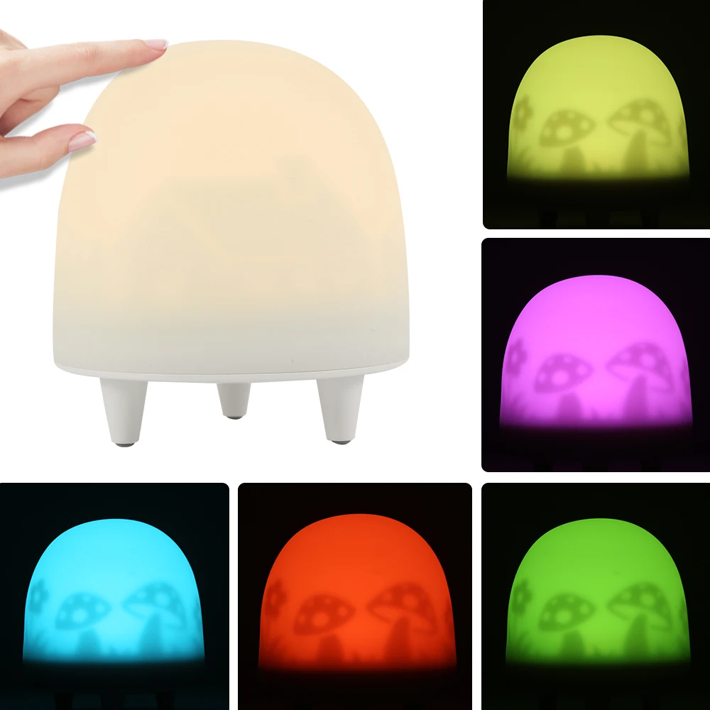 LED Night Light For Children Baby Kids Bedside Lamp Multicolor Silicone Touch Sensor Tap Control Nightlight
LED Night Light For Children Baby Kids Bedside Lamp Multicolor Silicone Touch Sensor Tap Control Nightlight