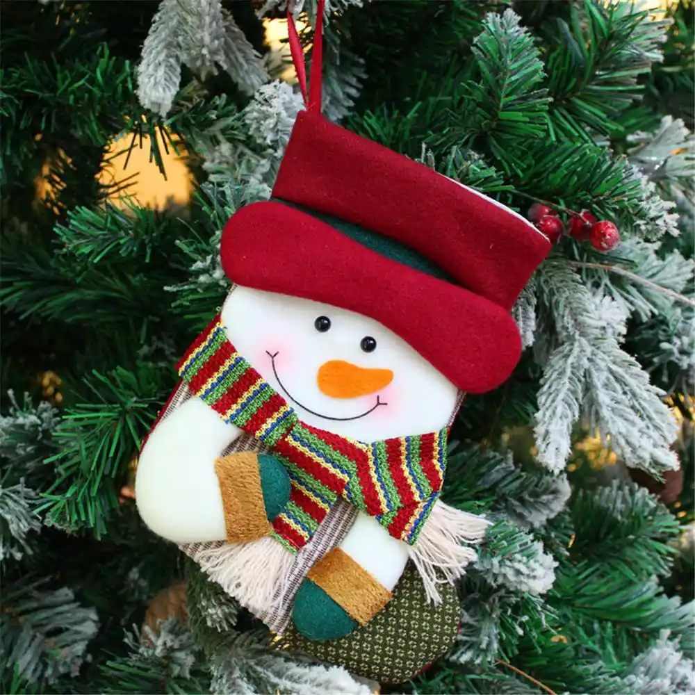 55g christmas stockings gift bag old man snowman xmas tree