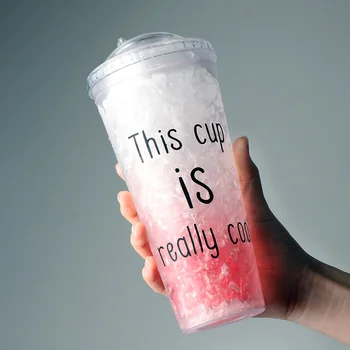 Summer ice cup straw cup plastic water Cup gel broken ice student double-layer refrigeration with straw push cover ice cool Cup
Summer ice cup straw cup plastic water Cup gel broken ice student double-layer refrigeration with straw push cover ice cool Cup