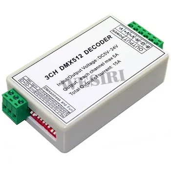 3 Channel DMX Decoder Dimmer Controller 3CH DMX512 RGB Decoder Max 5A Each Channel for LED Strip Lights Module
3 Channel DMX Decoder Dimmer Controller 3CH DMX512 RGB Decoder Max 5A Each Channel for LED Strip Lights Module