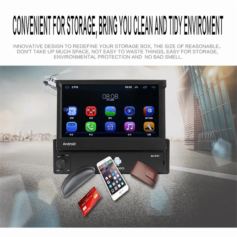 Cars 1 Din Stereo Receiver HD Touch Retractable Screen Central Multimedia Android GPS Navigation Bluetooth Player Auto Radio Car
Cars 1 Din Stereo Receiver HD Touch Retractable Screen Central Multimedia Android GPS Navigation Bluetooth Player Auto Radio Car